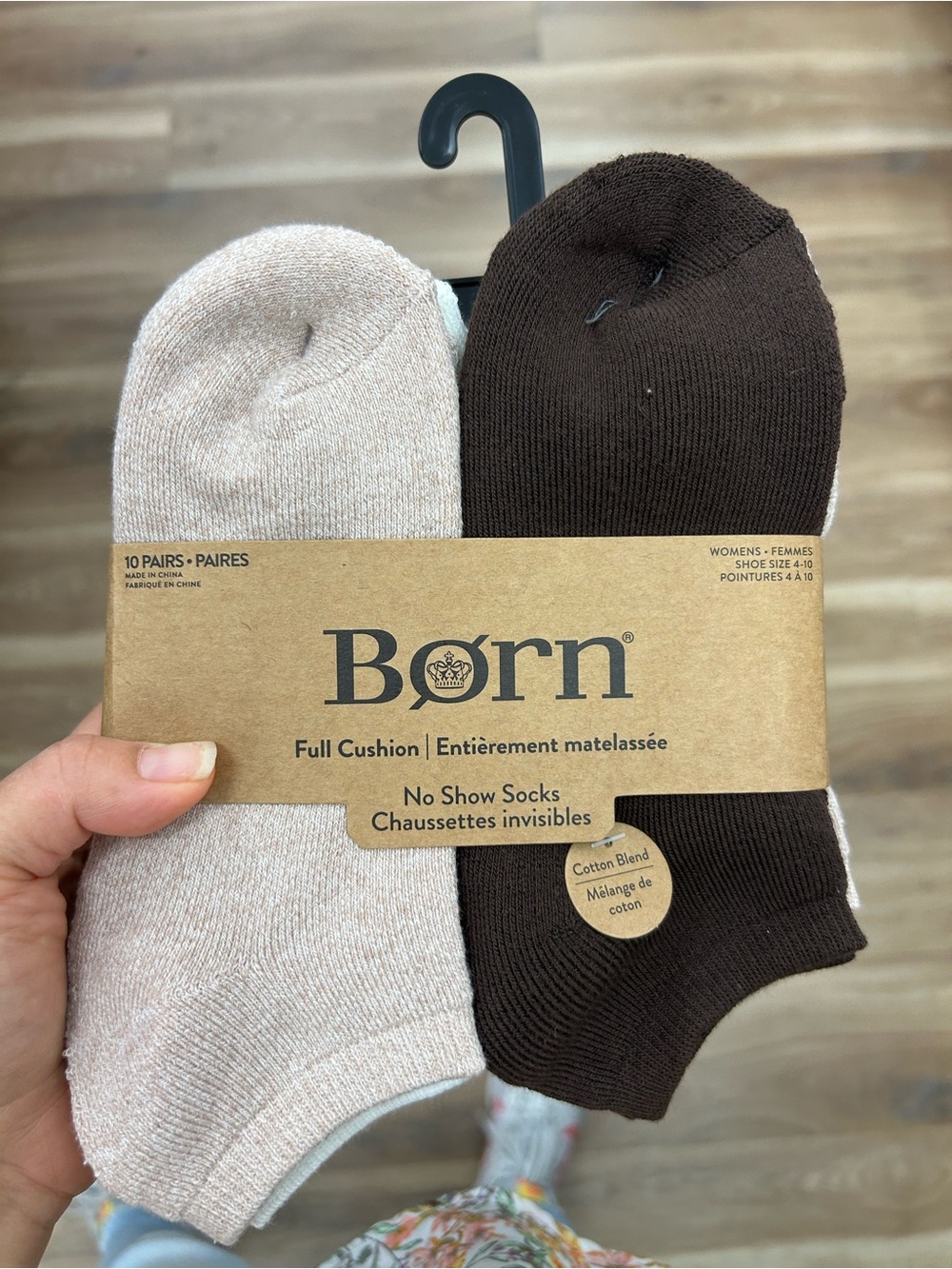 Born Women's full cushion No-Show Socks 10 pairs